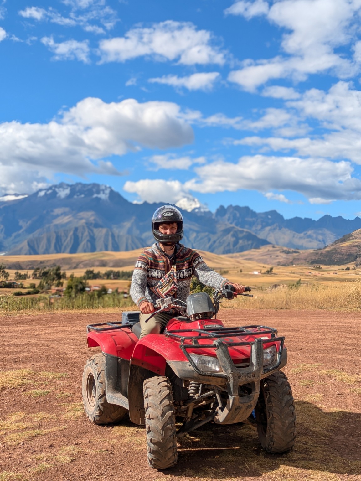 Liam on an ATV in the Sacred Valley