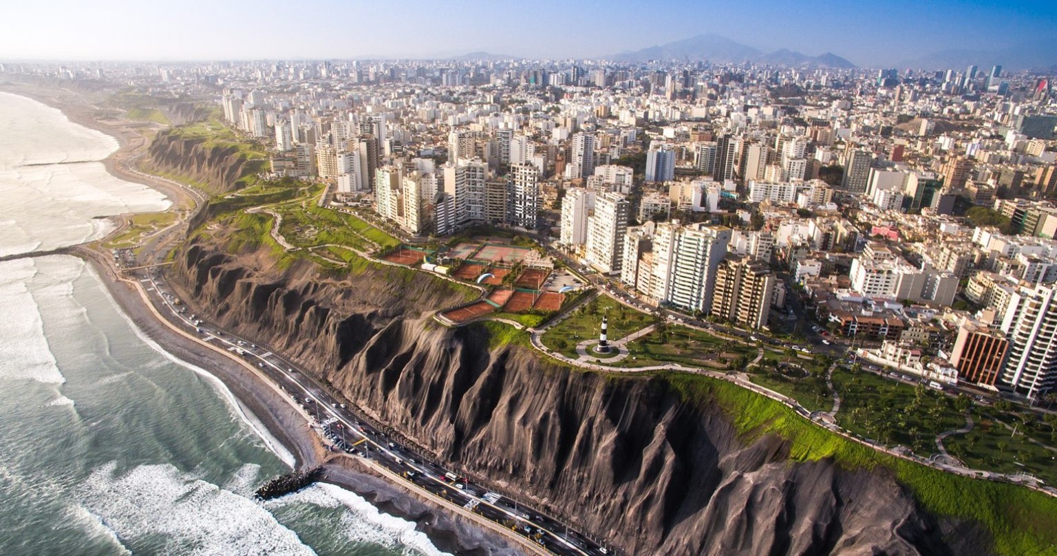 Lima coastline and Miraflores cliffs