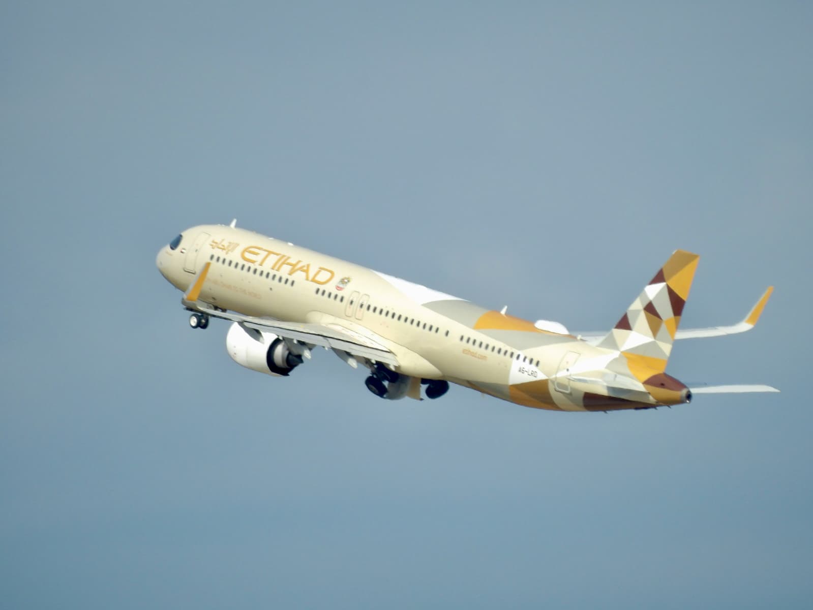 Etihad Airways plane taking off